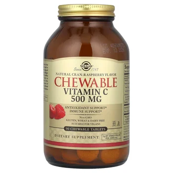Chewable Vitamin C, Natural Cran-Raspberry, 500 mg, 90 Chewable Tablets