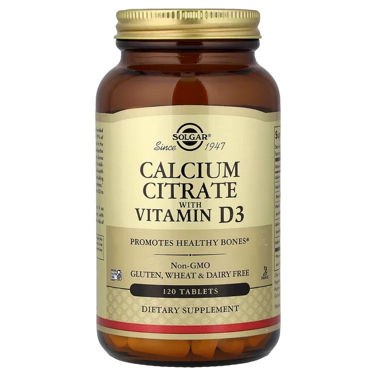 Calcium Citrate with Vitamin D3, 120 Tablets image 1
