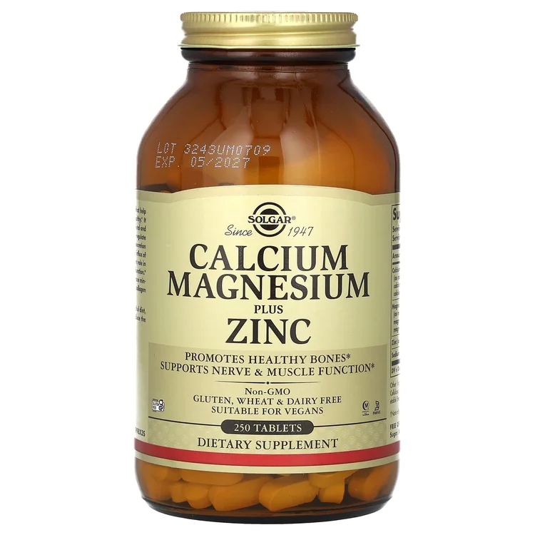 Calcium Magnesium Plus Zinc, 250 Tablets image 1