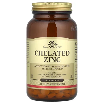 Chelated Zinc, 250 Tablets (22 mg per Tablet)