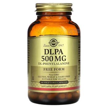 DLPA, DL-Phenylalanine,  Free Form, 500 mg, 100 Vegetable Capsules