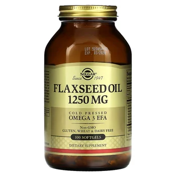 Flaxseed Oil, 1,250 mg, 100 Softgels