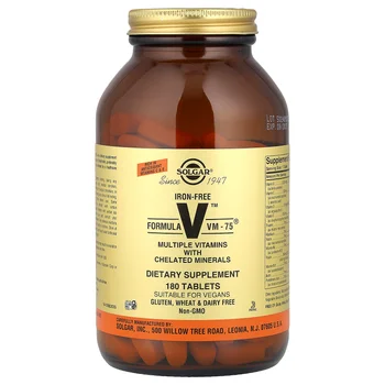 Formula V™ VM-75®, Multiple Vitamins with Chelated Minerals, Iron-Free, 180 Tablets