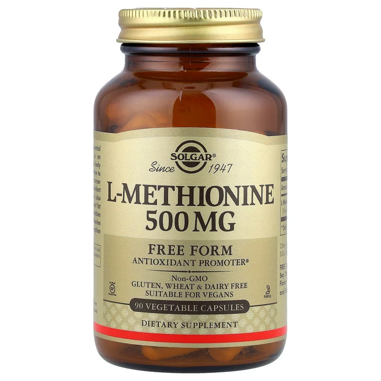 L-Methionine, 500 mg, 90 Vegetable Capsules image 1