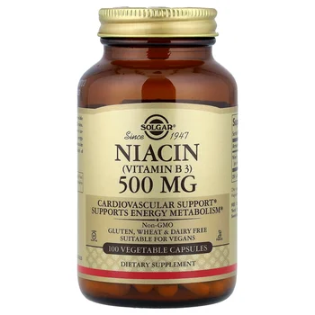 Niacin (Vitamin B 3), 500 mg, 100 Vegetable Capsules