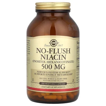 No-Flush Niacin, (Inositol Hexanicotinate), 500 mg, 250 Vegetable Capsules