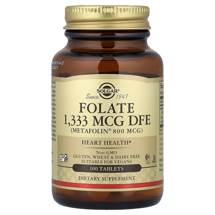 Folate, 1,333 mcg DFE, 100 Tablets image 1