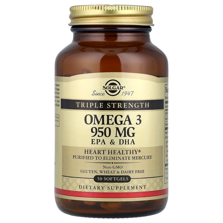 Omega-3, EPA & DHA, Triple Strength, 950 mg, 50 Softgels image 1