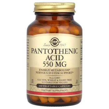 Pantothenic Acid, 550 mg, 100 Vegetable Capsules