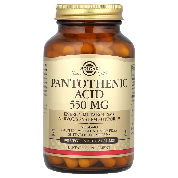 Pantothenic Acid, 550 mg, 100 Vegetable Capsules image 1
