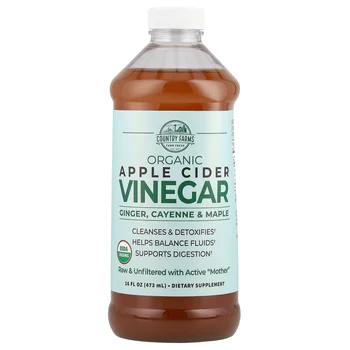 Organic Apple Cider Vinegar with Ginger, Cayenne & Maple, 16 fl oz (473 ml)