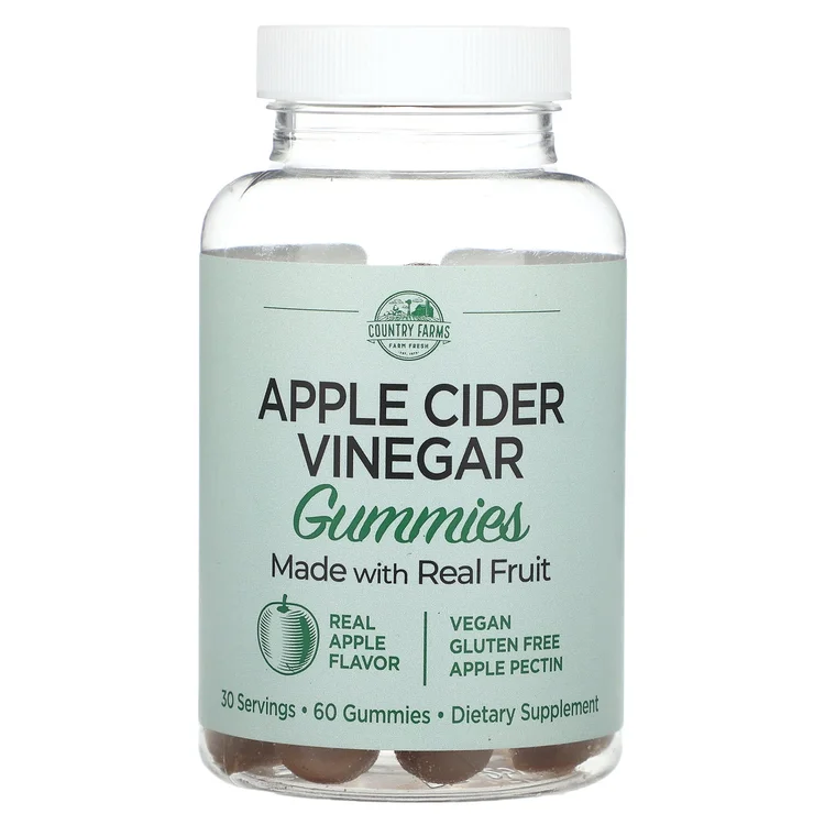 Apple Cider Vinegar Gummies, Real Apple, 60 Gummies (250 mg per Gummy) image 1
