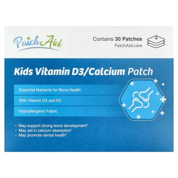 Kids Vitamin D3 / Calcium Patch, 30 Patches