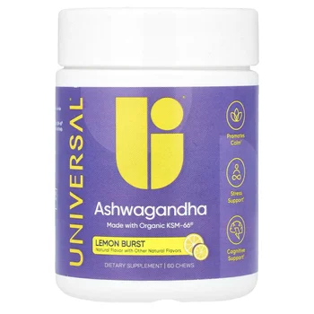 Ashwagandha, Lemon Burst, 60 Chews