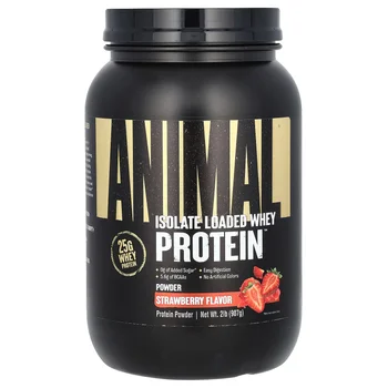 Isolate Loaded Whey Protein Powder, Strawberry, 2 lb (907 g)