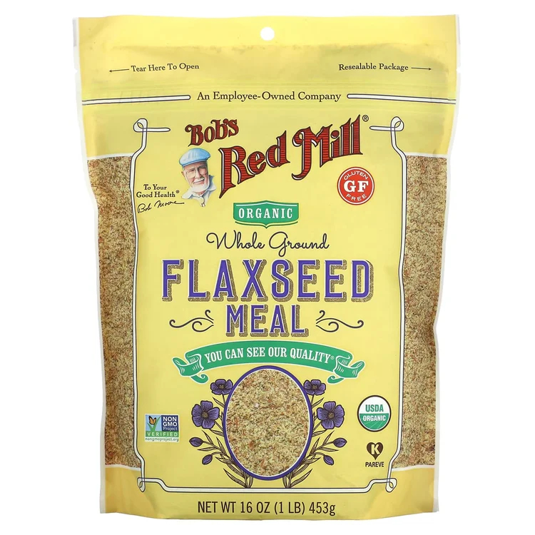 Organic Flaxseed Meal, Whole Ground, 1 lb (453 g) image 1