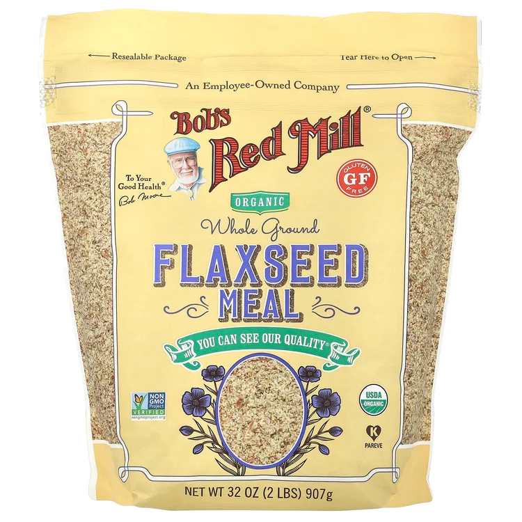 Organic Flaxseed Meal, Whole Ground, 32 oz (907 g) image 1