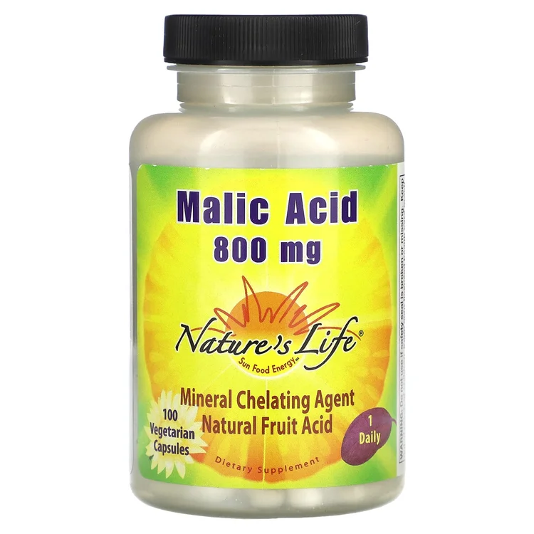 Malic Acid , 800 mg, 100 Vegetarian Capsules image 1