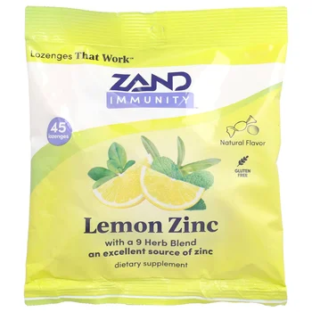 Immunity, Lemon Zinc, Natural, 45 Lozenges