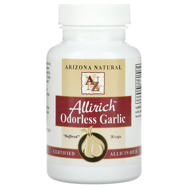 Allirich, Odorless Garlic, 90 Caps (85 mg Per Capsule) image 1