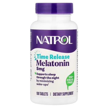 Melatonin, Time Release, 5 mg, 100 Tablets