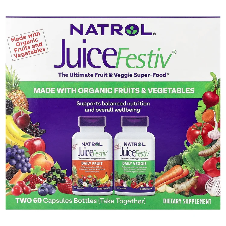 JuiceFestiv®, 2 Bottles, 60 Capsules Each image 1