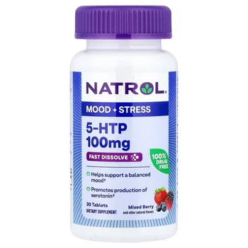 5-HTP, Fast Dissolve, Mixed Berry, 100 mg, 30 Tablets