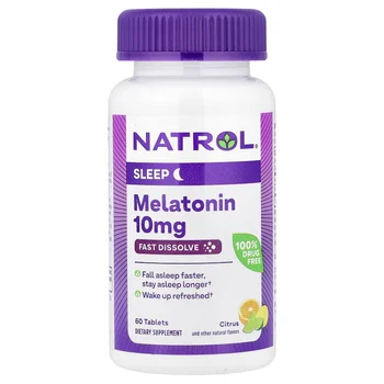 Melatonin, Fast Dissolve, Citrus, 10 mg, 60 Tablets
