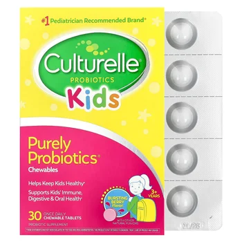 Kids, Purely Probiotics® Chewables, 3+ Years, Bursting Berry, 30 Chewable Tablets (25  mg Per Tablet)