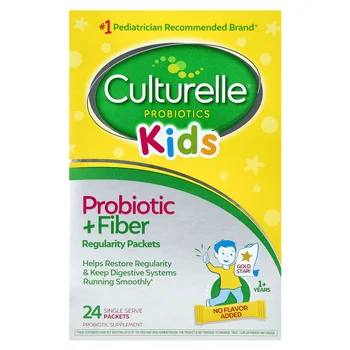 Kids, Probiotic + Fiber, Regularity, 1+ Years, 24 Single Serve Packets, 0.17 oz (4.8 g) Each