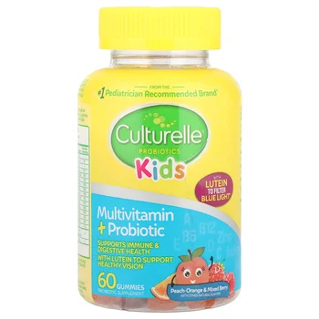 Kids Probiotics, Multivitamin + Probiotic, Peach-Orange & Mixed Berry, 60 Gummies