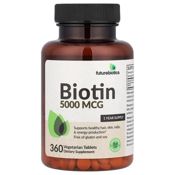 Biotin , 5,000 mcg, 360 Vegetarian Tablets
