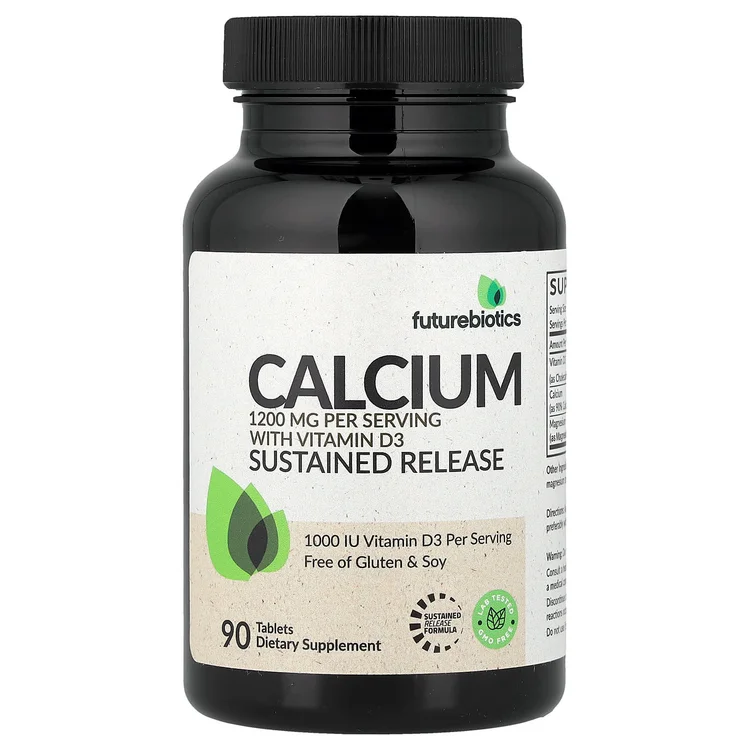 Calcium With Vitamin D3, Sustained Release, 90 Tablets image 1