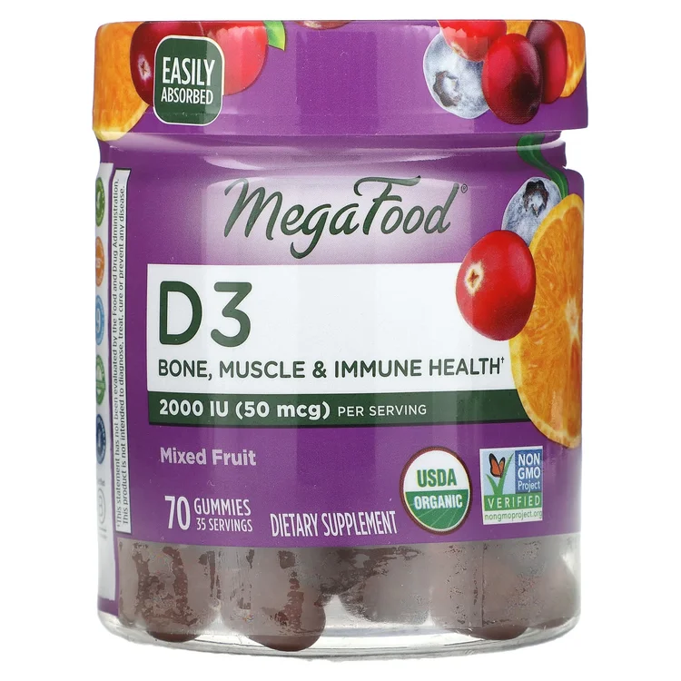 D3, Mixed Fruit, 70 Gummies (25 mcg (1,000 IU) per Gummy) image 1