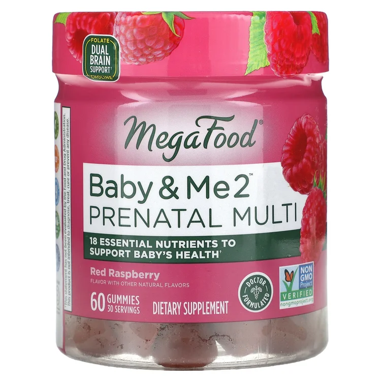 Baby & Me 2, Prenatal Multi, Red Raspberry, 60 Gummies image 1