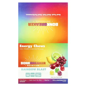 Energy Chews, Rainbow Blast, 10 Packets, 1.76 oz (50 g) Each