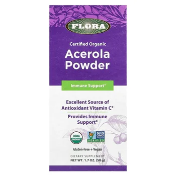 Certified Organic Acerola Powder, 1.7 oz (50 g)
