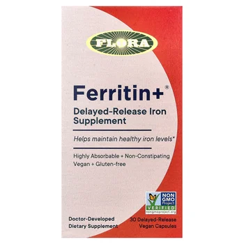 Ferritin +®, 30 Delayed-Release Vegan Capsules (20 mg  per Capsule)