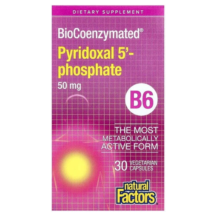BioCoenzymated®, B6, Pyridoxal 5'-Phosphate, 50 mg, 30 Vegetarian Capsules image 1