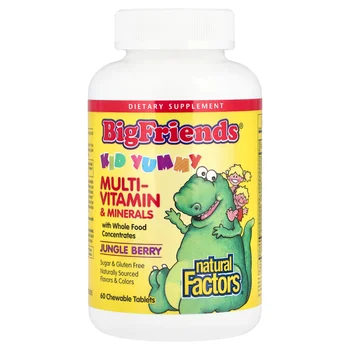 Big Friends®, Multi-Vitamin & Minerals, Jungle Berry, 60 Chewable Tablets