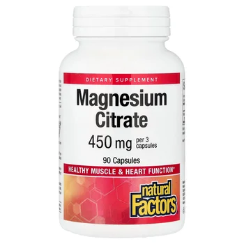 Magnesium Citrate, 90 Capsules (150 mg per Capsule)