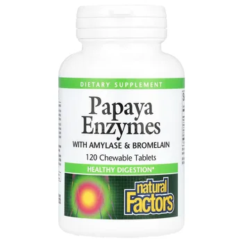 Papaya Enzymes with Amylase & Bromelain, 120 Chewable Tablets
