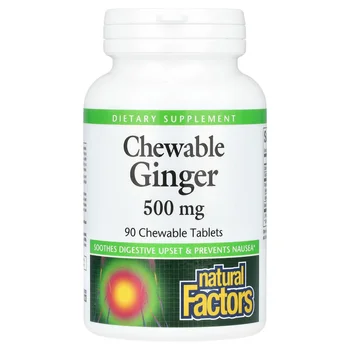 Chewable Ginger, 500 mg, 90 Chewable Tablets