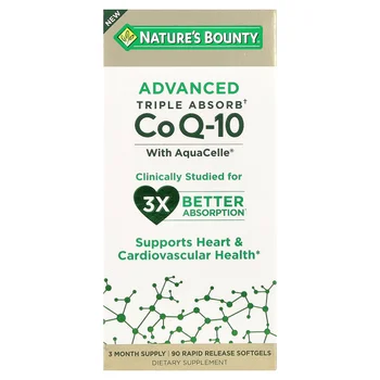 Advanced Triple Absorb CoQ-10, 90 Rapid Release Softgels (100 mg per Softgel)