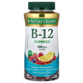 B-12 Gummies, Raspberry, Mixed Berry & Orange, 160 Gummies
