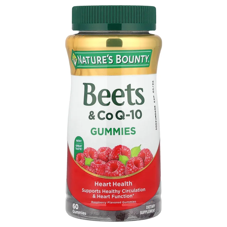 Beets & CoQ-10 Gummies, Raspberry, 60 Gummies image 1