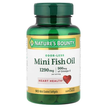 Mini Fish Oil, Odor-Less, 90 Mini Coated Softgels (645 mg per Softgel)