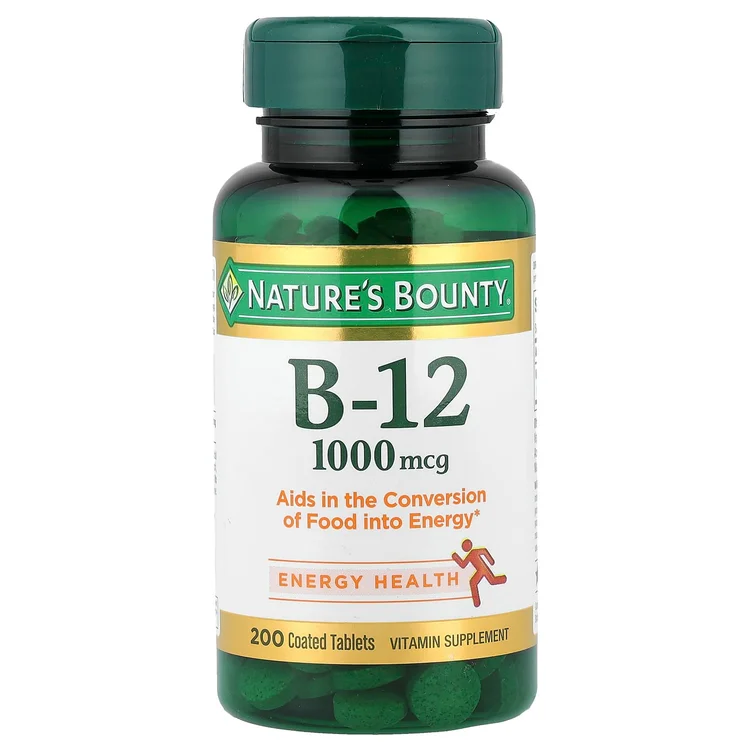 B-12, 1,000 mcg, 200 Coated Tablets image 1