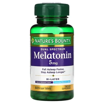 Dual Spectrum, Melatonin, 5 mg, 60 Bi-Layer Tablets