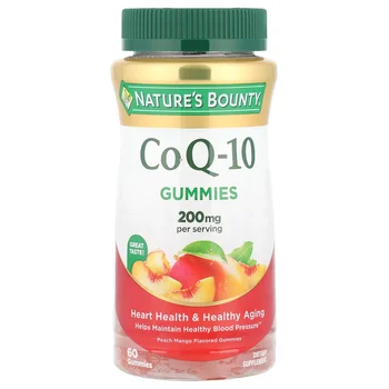 CoQ-10 Gummies, Peach Mango, 60 Gummies (100 mg per Gummy)